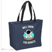 Will Swim For Donuts Tote Bag thumb 2