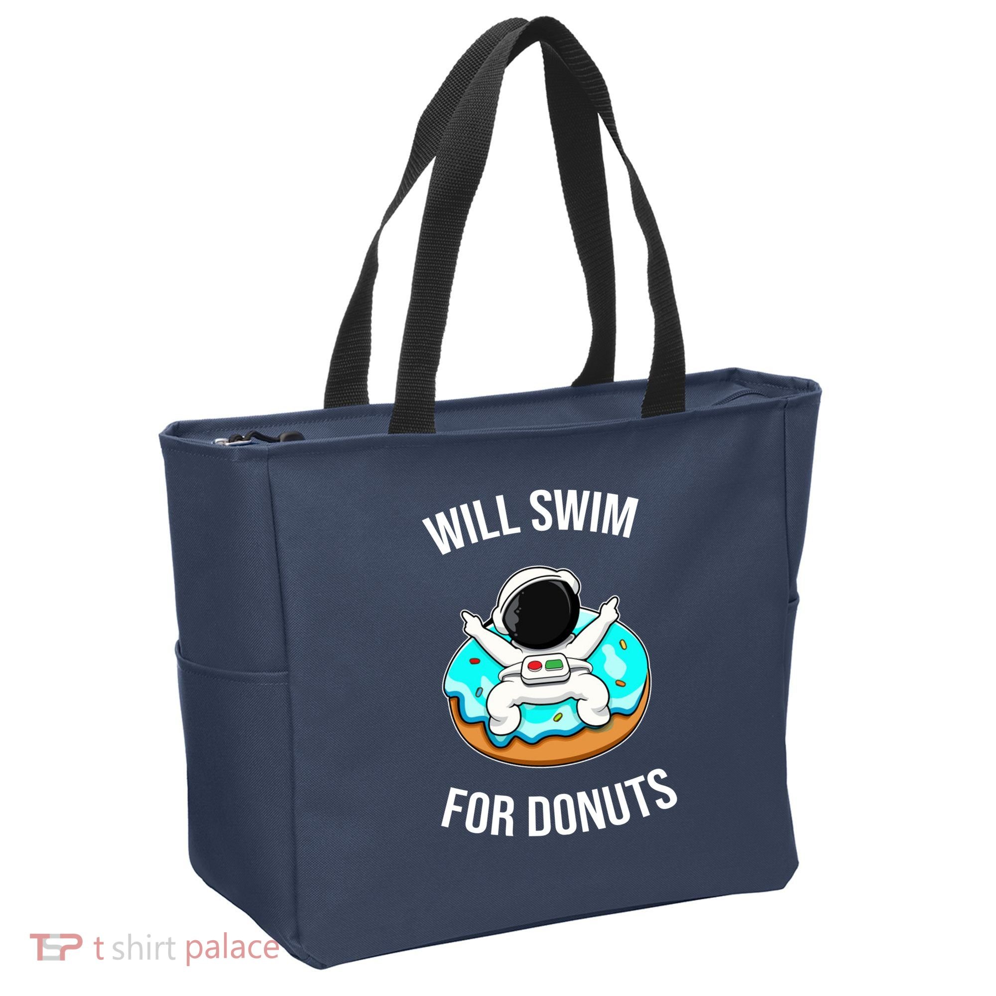 Will Swim For Donuts Tote Bag