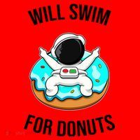 Will Swim For Donuts Santa Hat thumb 1