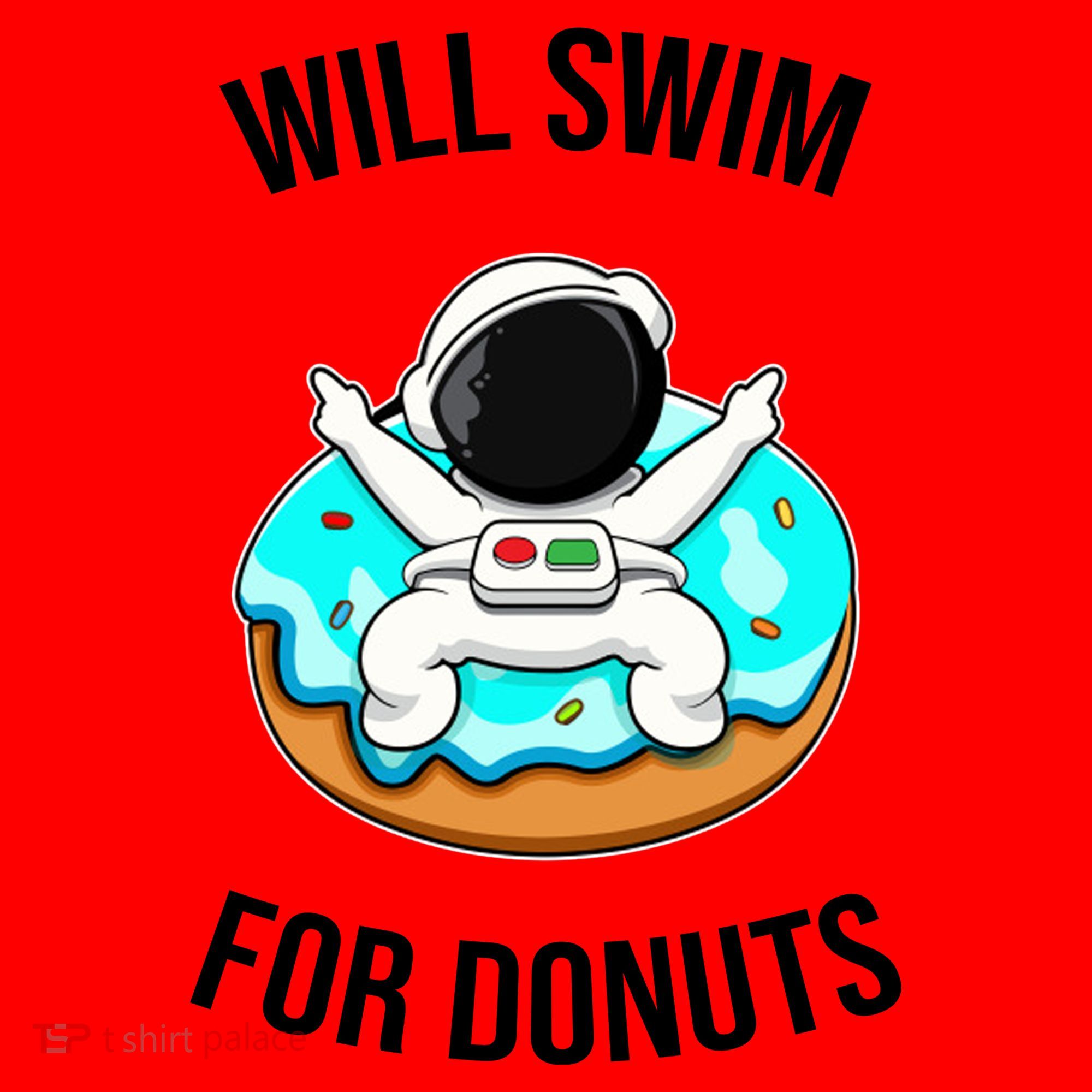 Will Swim For Donuts Santa Hat