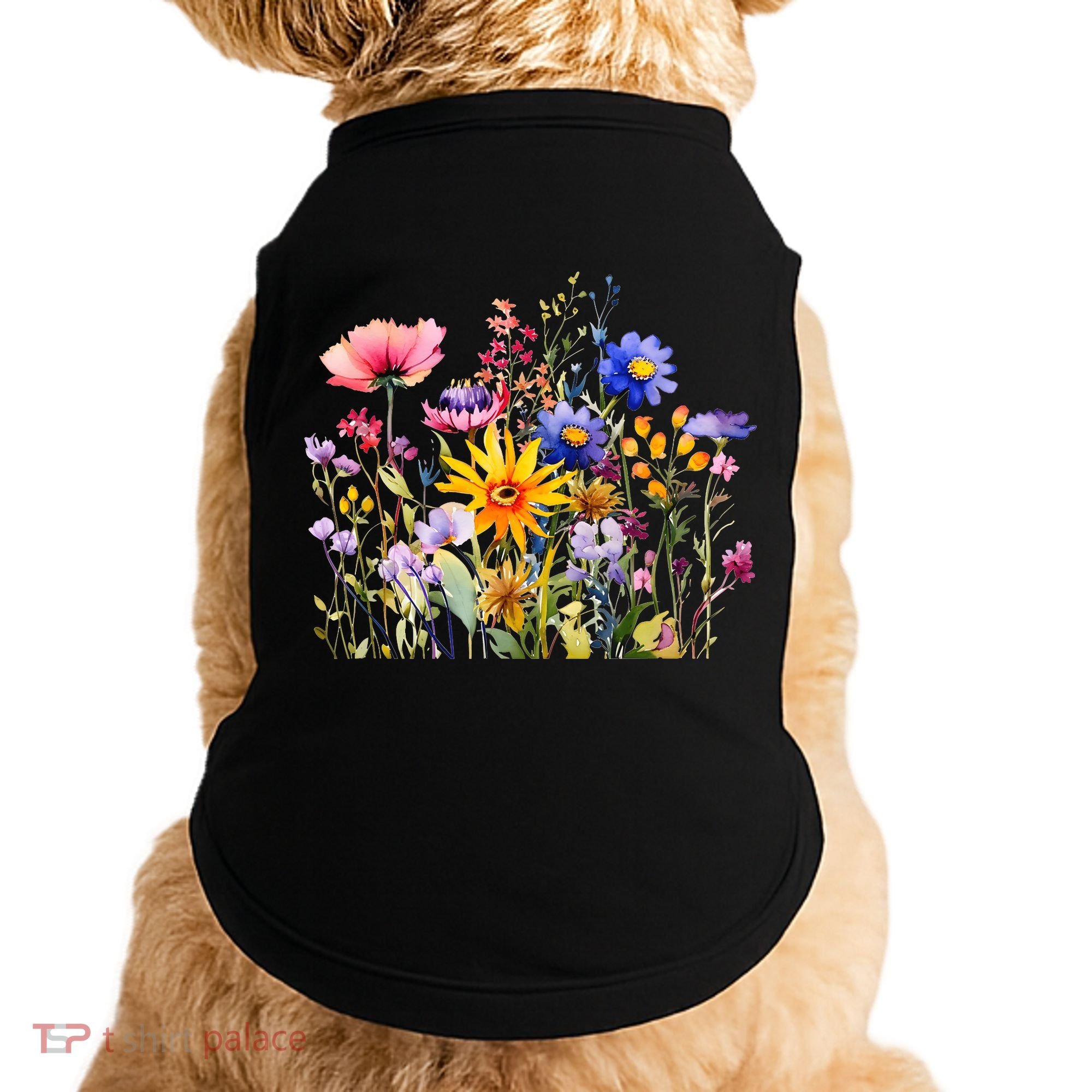 Wildflower Summer Flowers Blooming Floral Graphic Doggie Tank