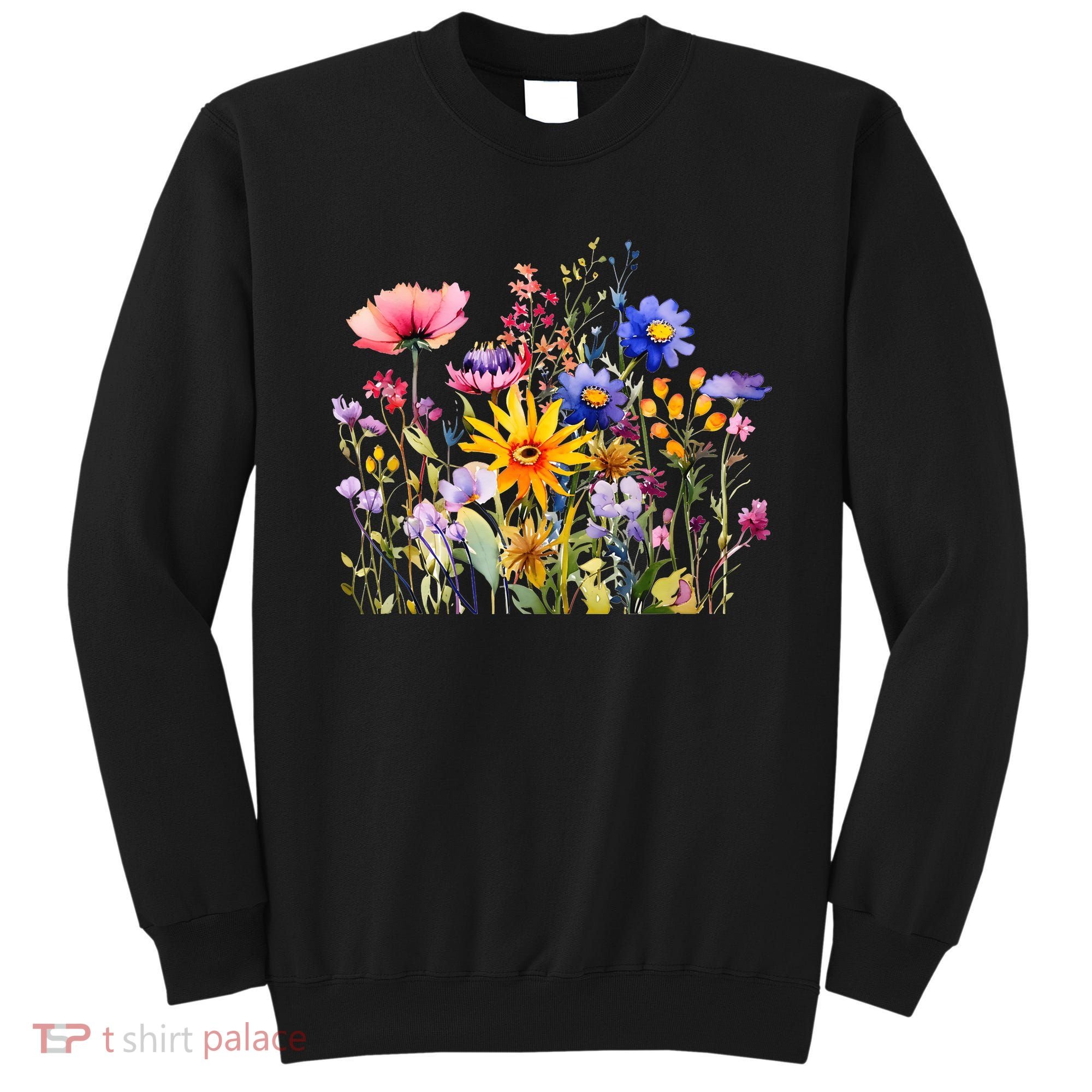Wildflower Summer Flowers Blooming Floral Graphic Sweatshirt