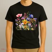 Wildflower Summer Flowers Blooming Floral Graphic T-Shirt thumb 3