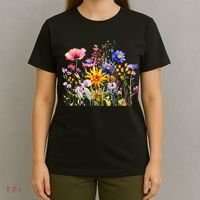 Wildflower Summer Flowers Blooming Floral Graphic T-Shirt thumb 4