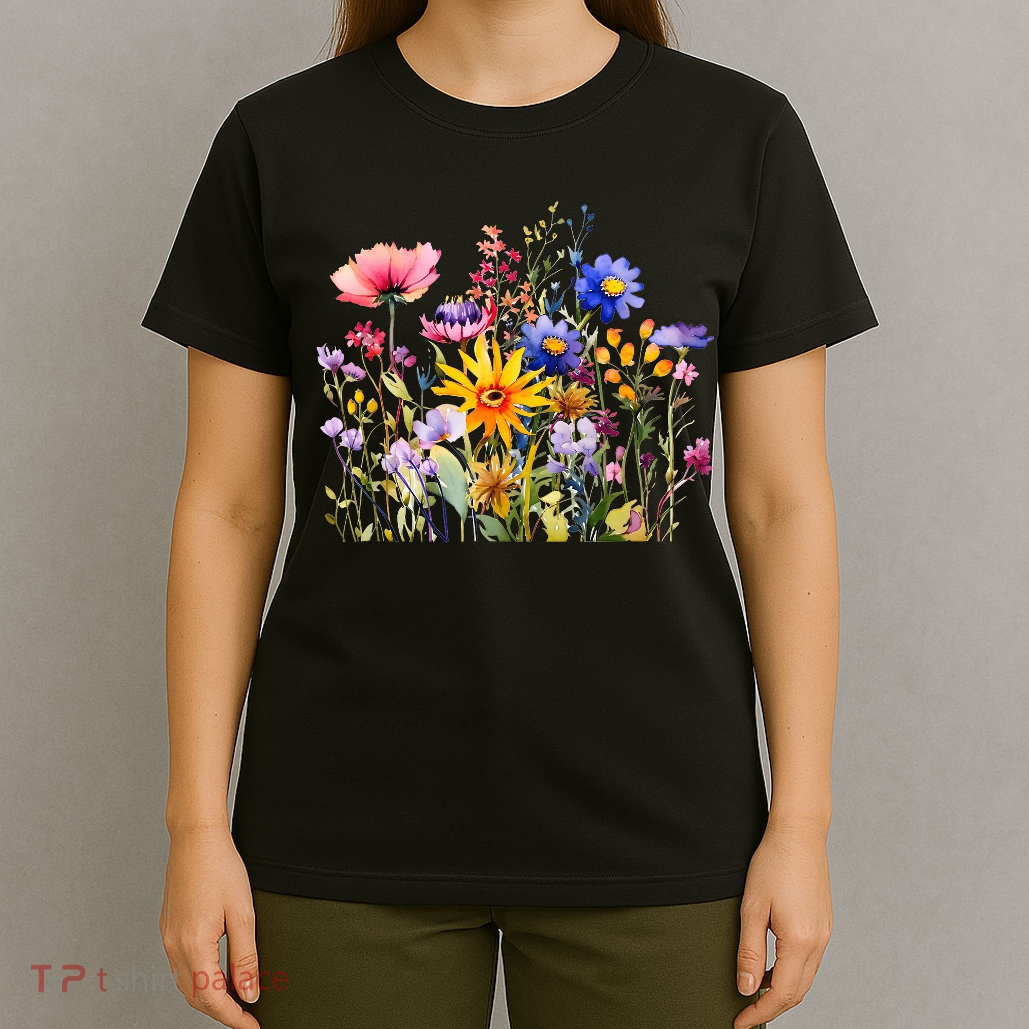 Wildflower Summer Flowers Blooming Floral Graphic T-Shirt