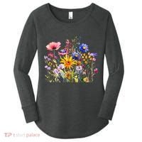 Wildflower Summer Flowers Blooming Floral Graphic Women's Perfect Tri Tunic Long Sleeve Shirt thumb 0