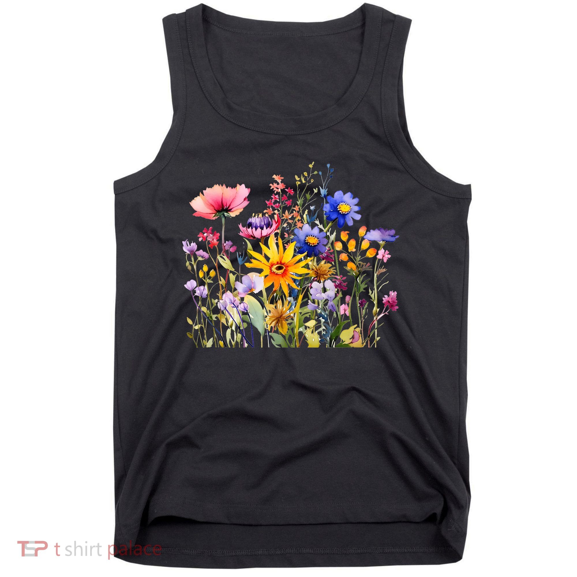 Wildflower Summer Flowers Blooming Floral Graphic Tank Top