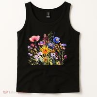 Wildflower Summer Flowers Blooming Floral Graphic Tank Top thumb 2