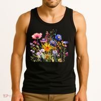 Wildflower Summer Flowers Blooming Floral Graphic Tank Top thumb 3