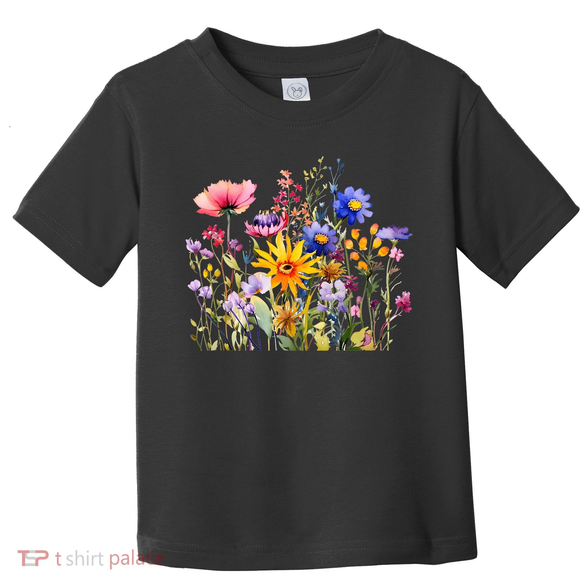 Wildflower Summer Flowers Blooming Floral Graphic Toddler T-Shirt