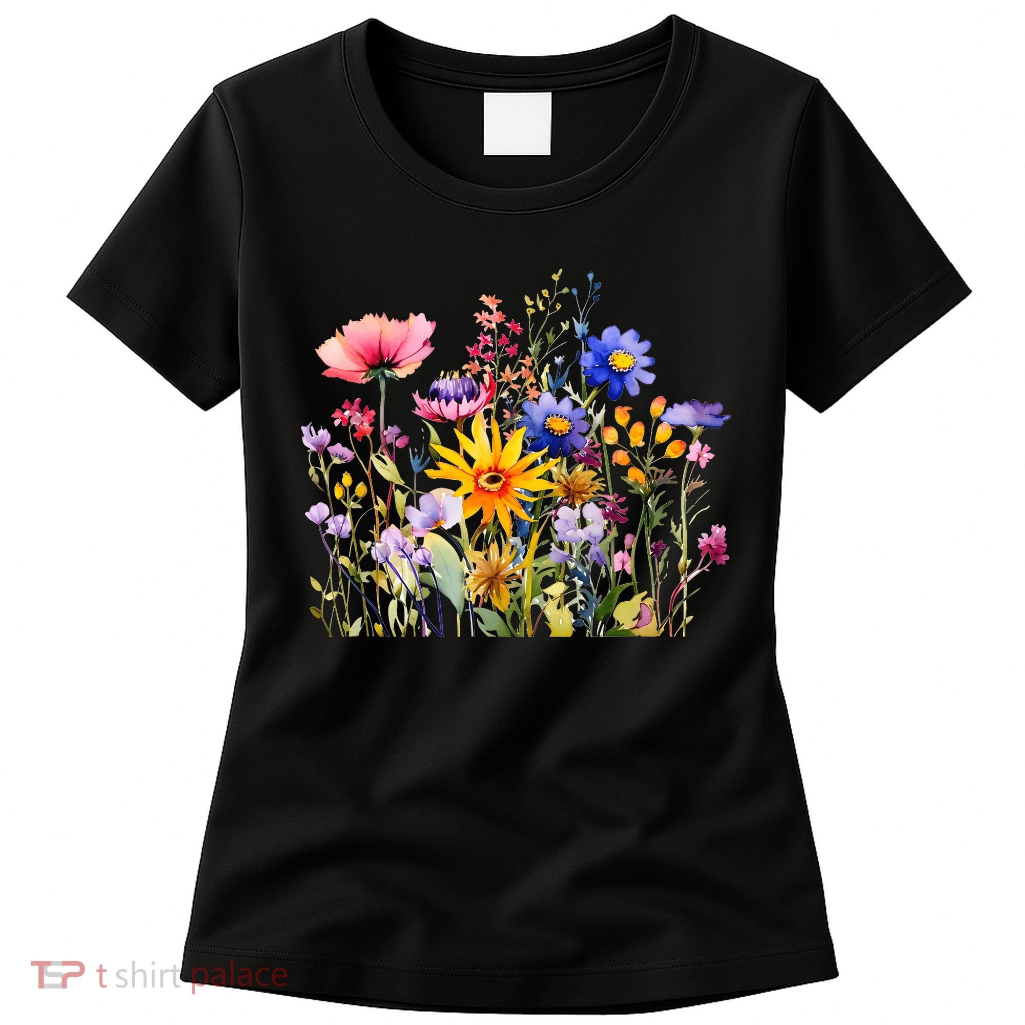 Wildflower Summer Flowers Blooming Floral Graphic Women's T-Shirt