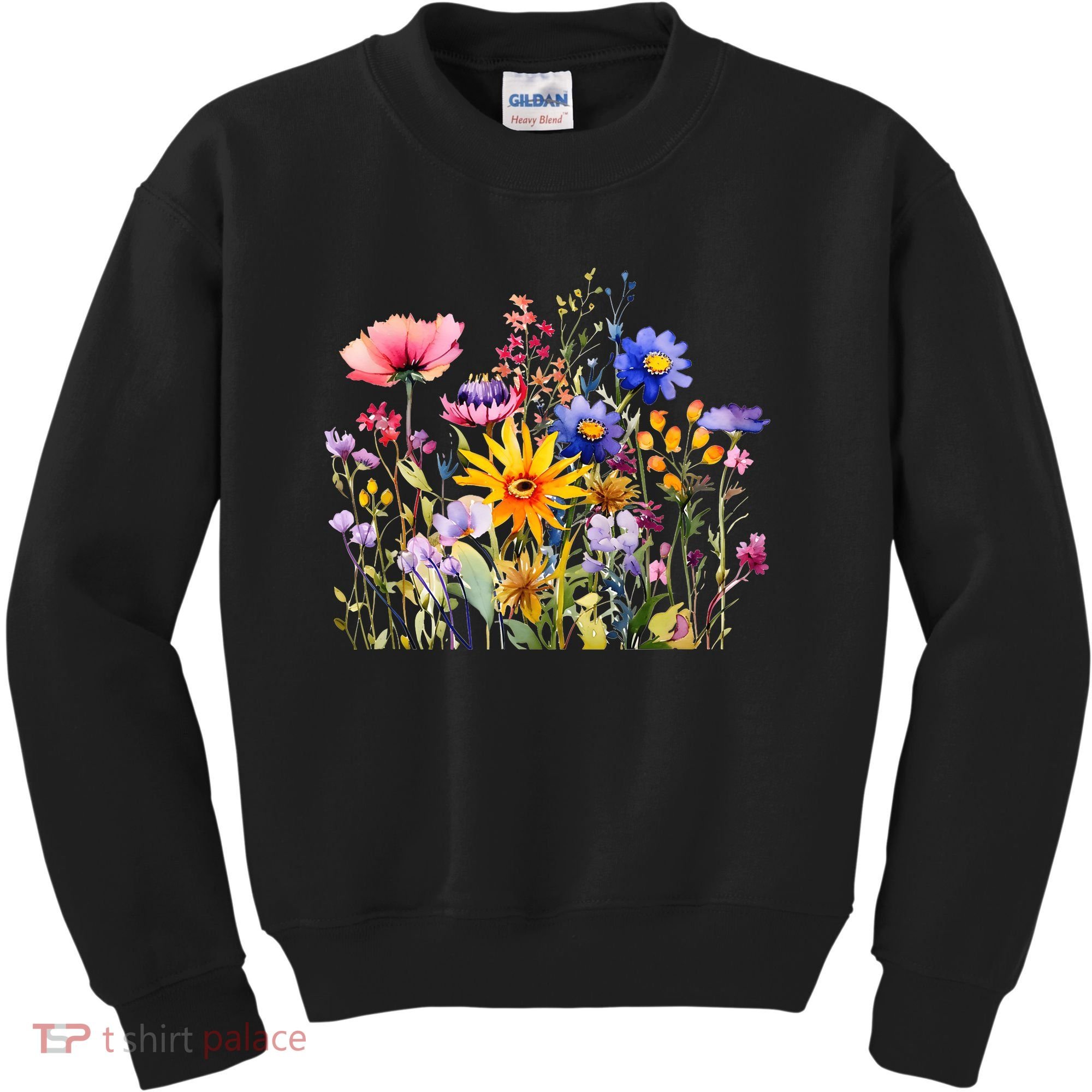 Wildflower Summer Flowers Blooming Floral Graphic Kids Sweatshirt