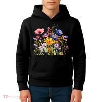 Wildflower Summer Flowers Blooming Floral Graphic Kids Hoodie thumb 4