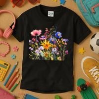 Wildflower Summer Flowers Blooming Floral Graphic Kids T-Shirt thumb 3