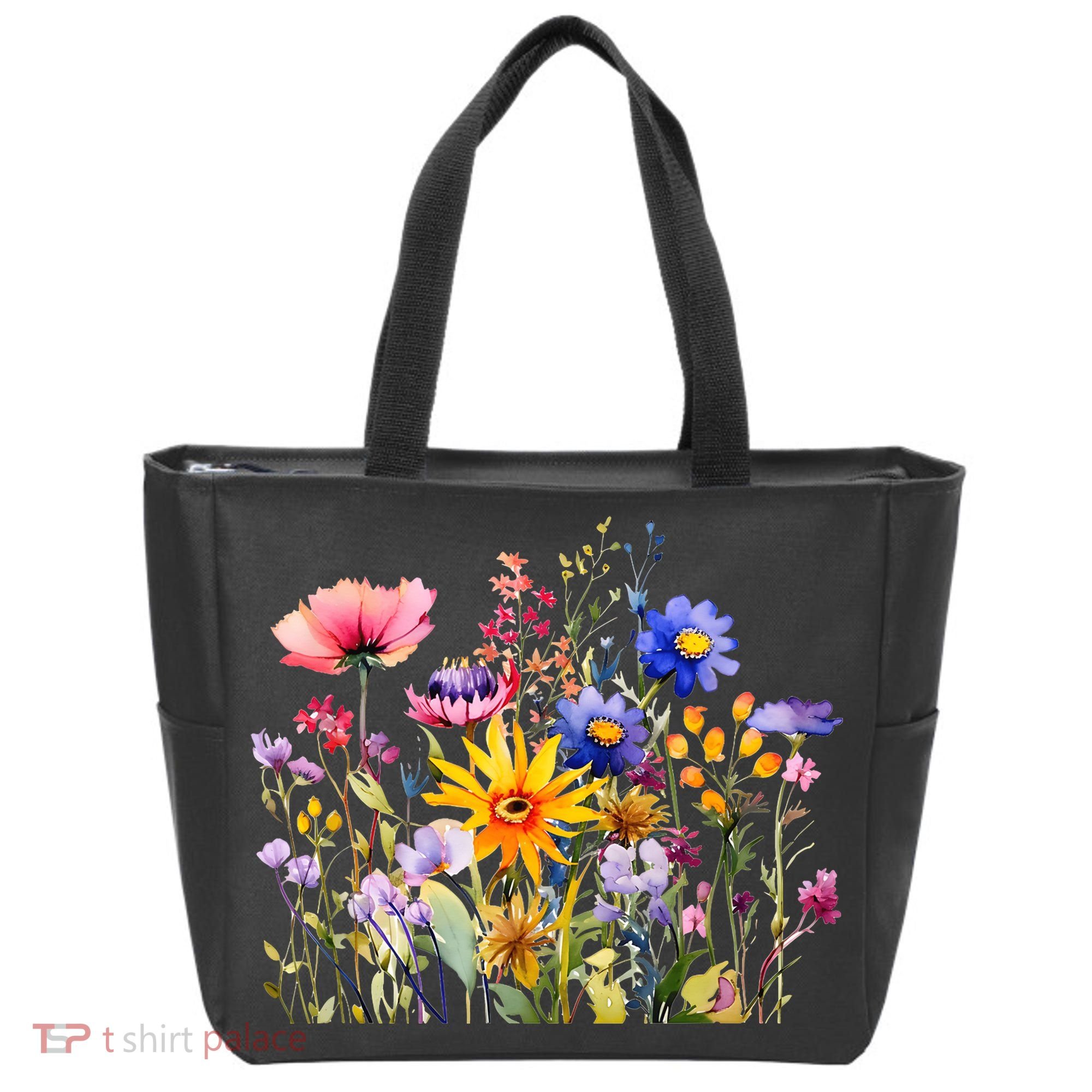 Wildflower Summer Flowers Blooming Floral Graphic Tote Bag