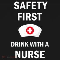 Wo Safety First With A Nurse Funny Medical Job Cute Gift Women's Hoodie thumb 2