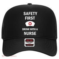 Wo Safety First With A Nurse Funny Medical Job Cute Gift Hat thumb 0