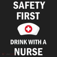 Wo Safety First With A Nurse Funny Medical Job Cute Gift Golf Towel thumb 3
