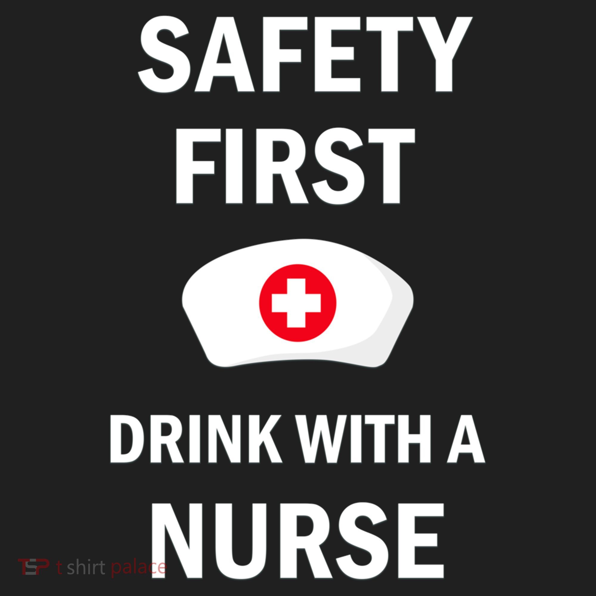 Wo Safety First With A Nurse Funny Medical Job Cute Gift Golf Towel