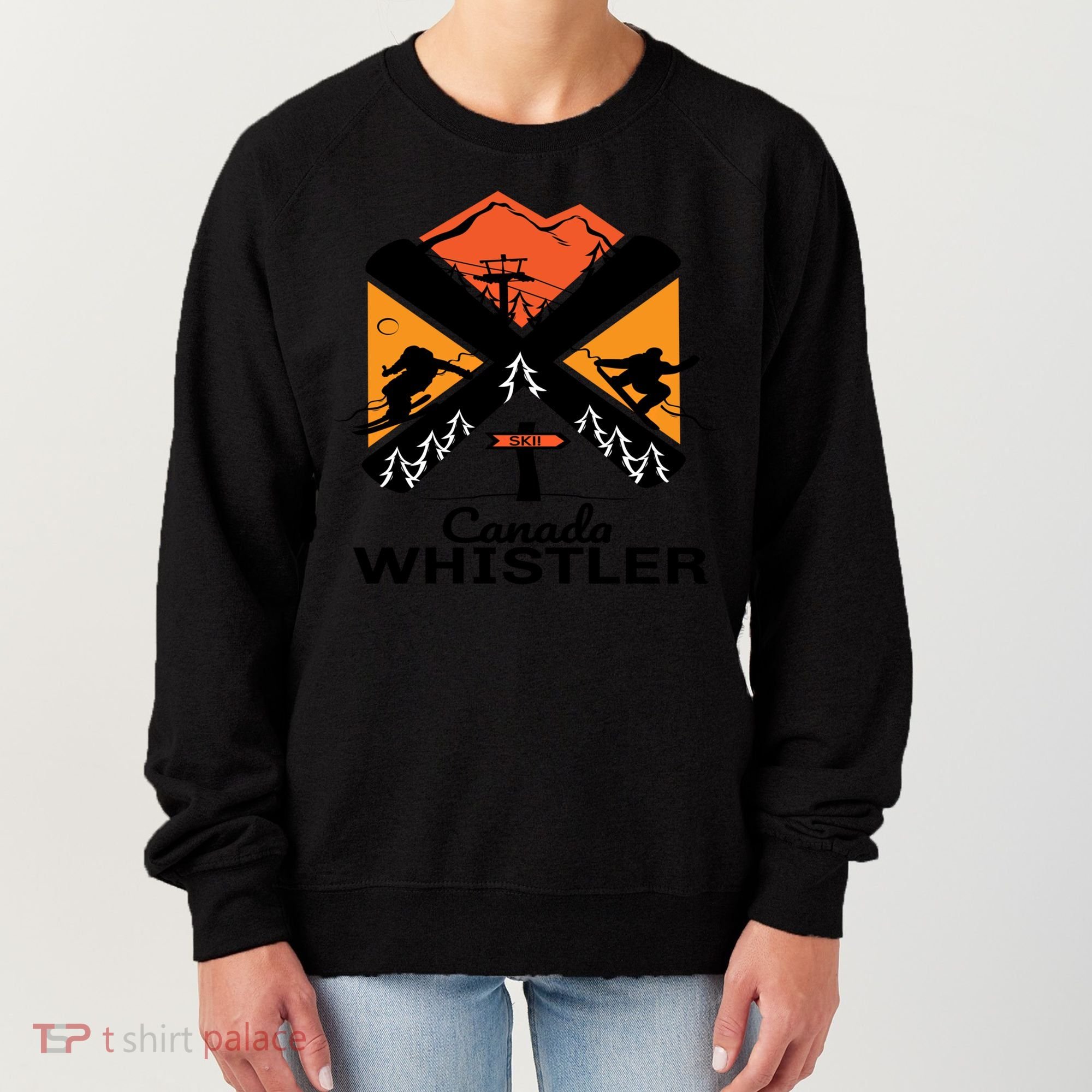 Whistler Ski Funny Gift Skiing And Snowboard Accessories Women's Sweatshirt