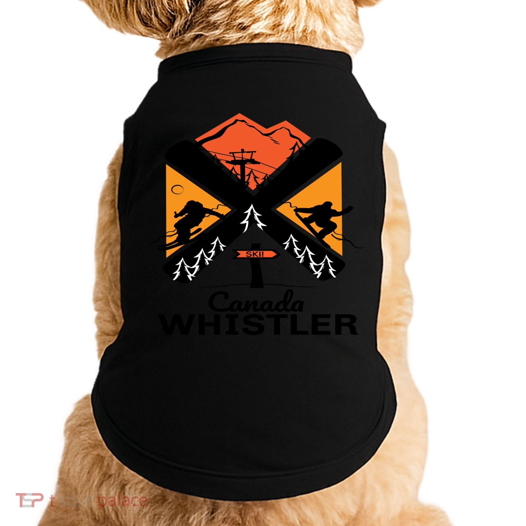 Whistler Ski Funny Gift Skiing And Snowboard Accessories Doggie Tank