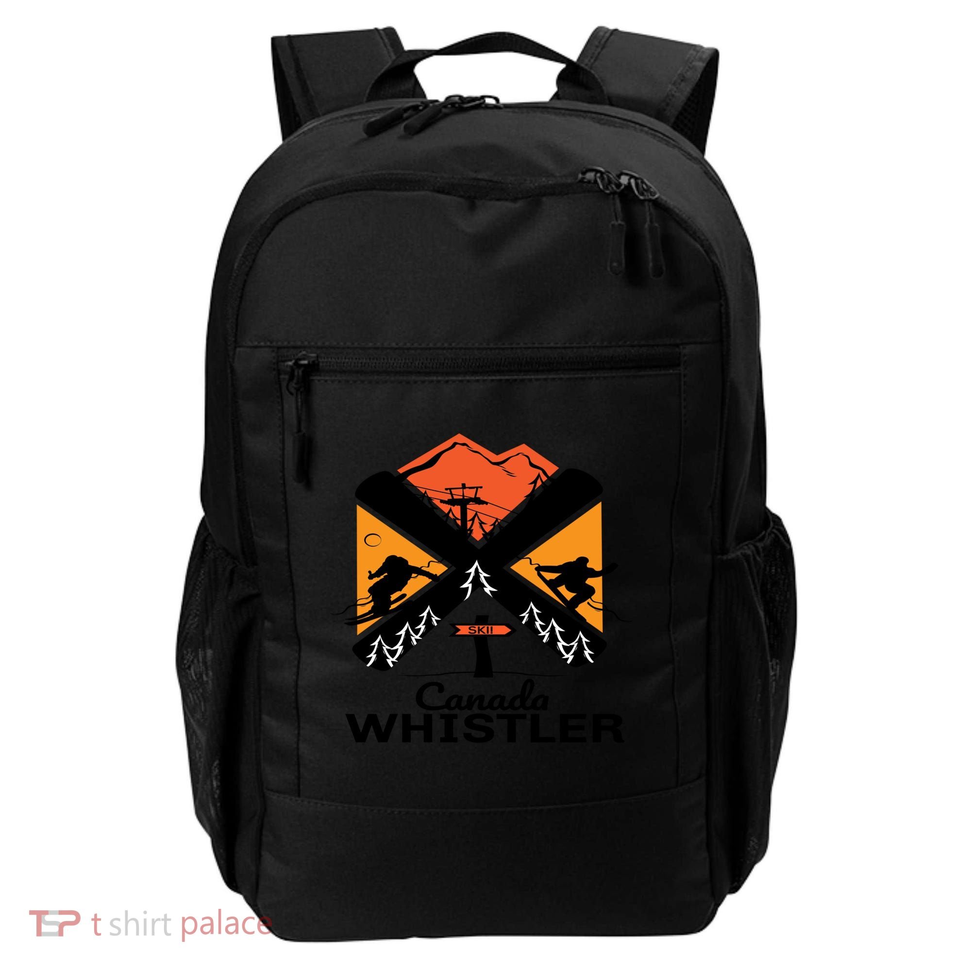 Whistler Ski Funny Gift Skiing And Snowboard Accessories Backpack