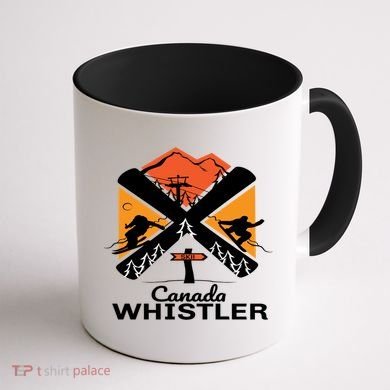 Whistler Ski Funny Gift Skiing And Snowboard Accessories Coffee Mug back