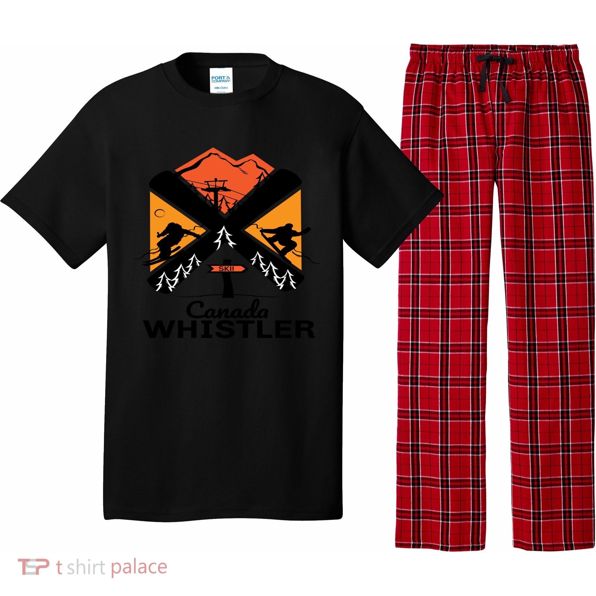 Whistler Ski Funny Gift Skiing And Snowboard Accessories Pajama Set