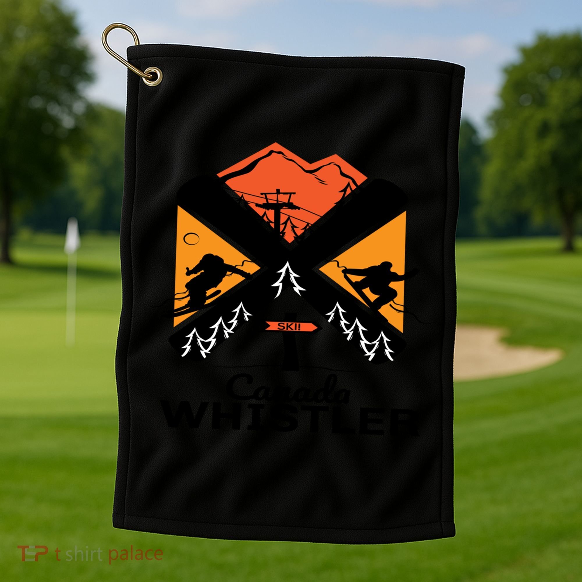 Whistler Ski Funny Gift Skiing And Snowboard Accessories Golf Towel