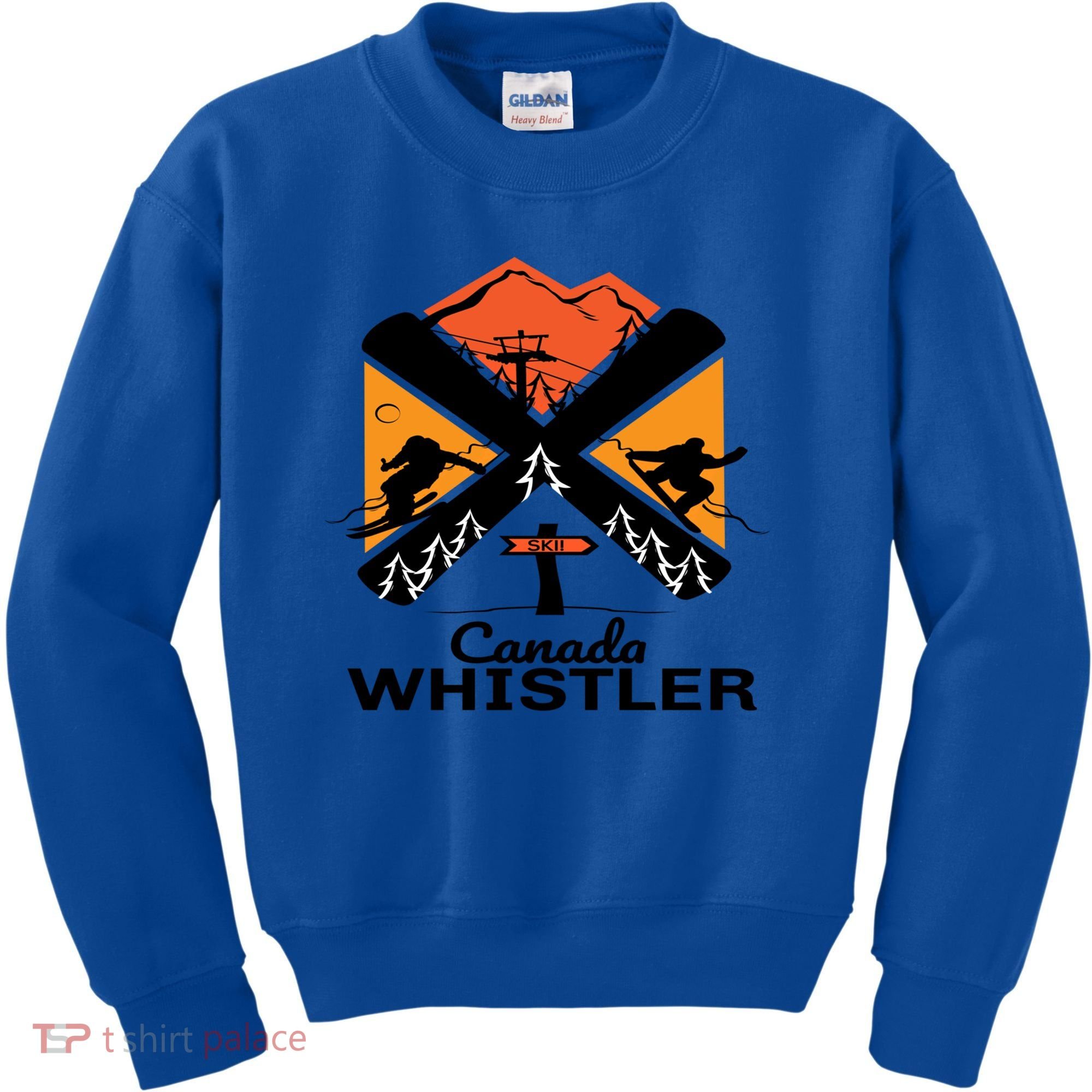Whistler Ski Funny Gift Skiing And Snowboard Accessories Kids Sweatshirt