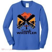 Whistler Ski Funny Gift Skiing And Snowboard Accessories Kids Long Sleeve Shirt thumb 0