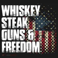 Whiskey Steak Guns Freedom Patriotic Flag Gift Ornament thumb 1
