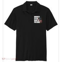 Whiskey Steak Guns Freedom Patriotic Flag Gift Sport-Tek Posi-UV Pro Polo thumb 0