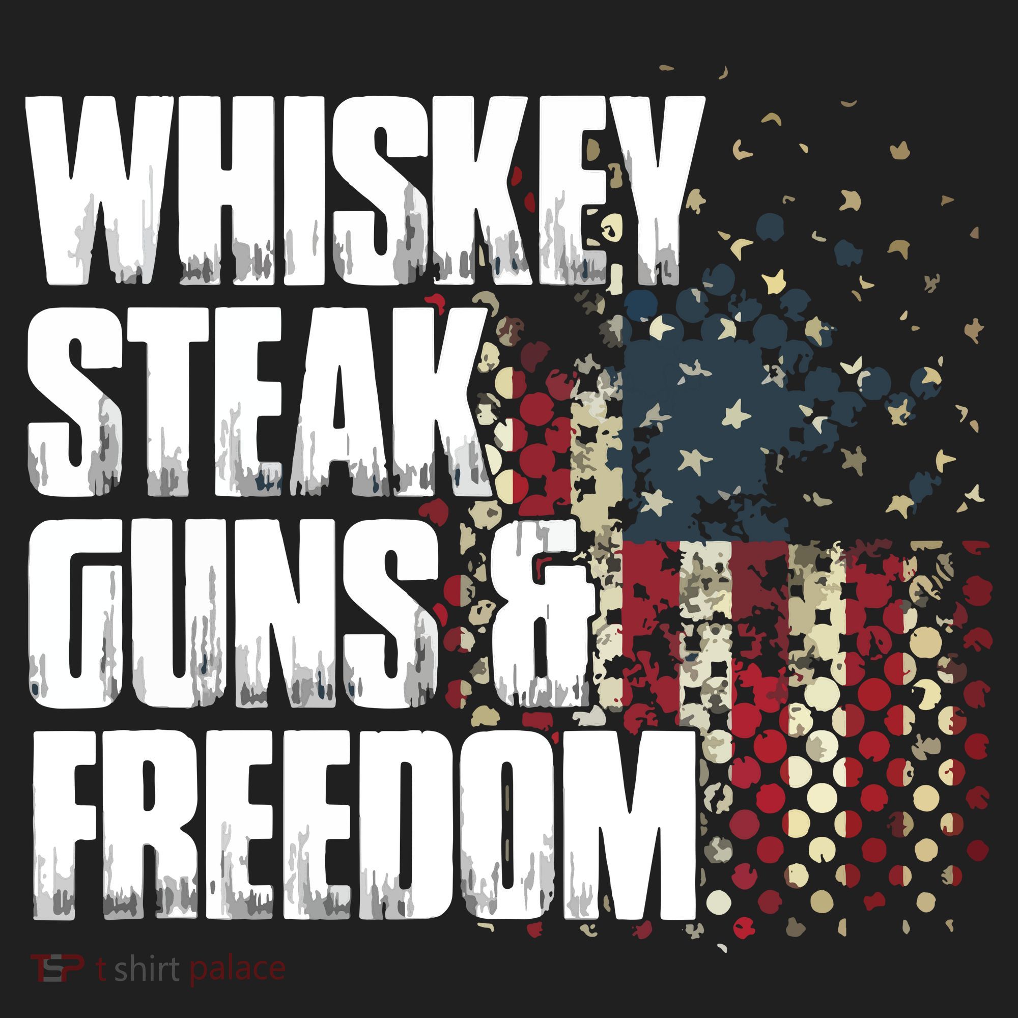 Whiskey Steak Guns Freedom Patriotic Flag Gift Sport-Tek Posi-UV Pro Polo