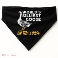 World's Silliest Goose On The Loose Funny USA-Made Doggie Bandana thumb 0