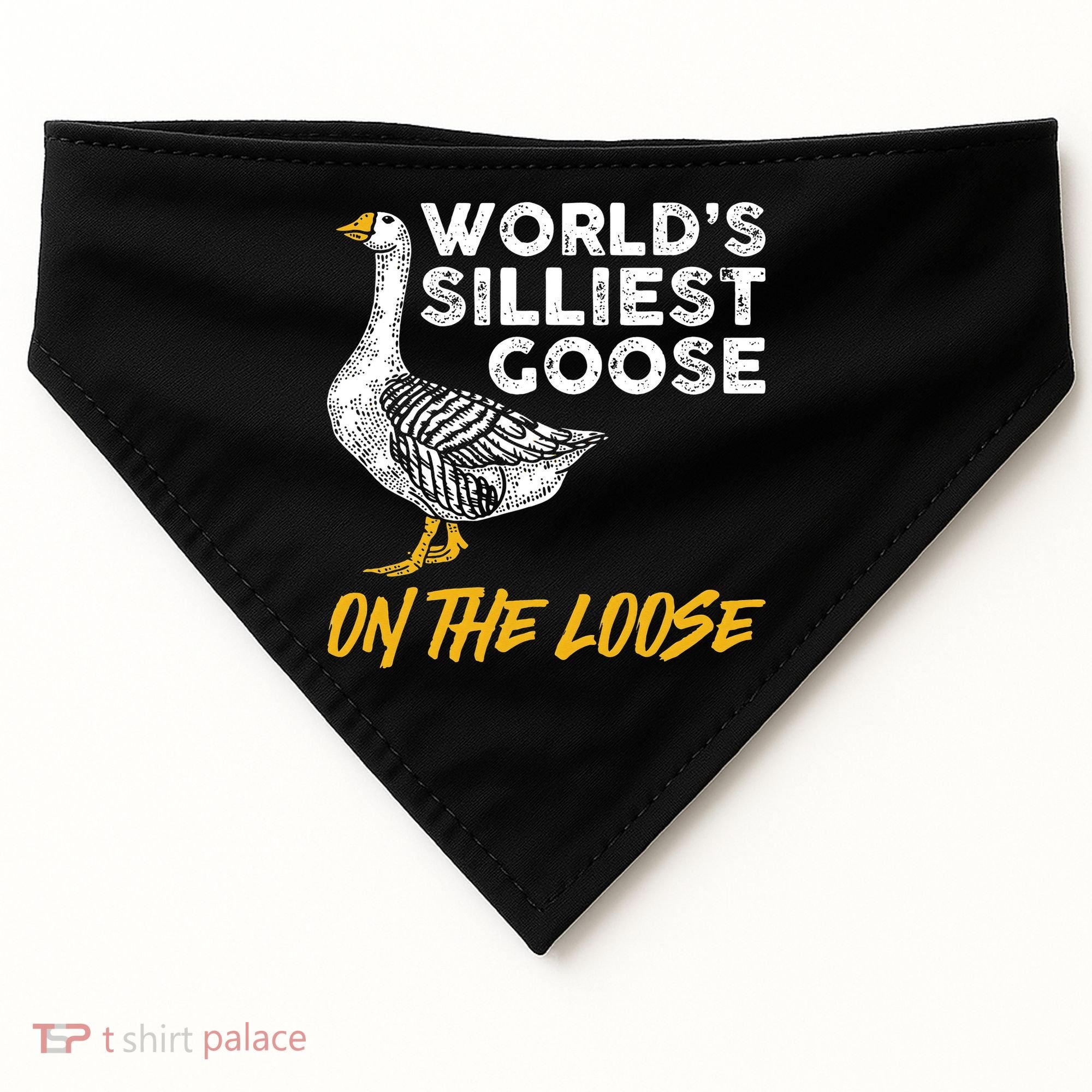 World's Silliest Goose On The Loose Funny USA-Made Doggie Bandana