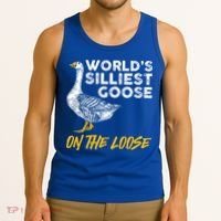 World's Silliest Goose On The Loose Funny Tank Top thumb 3