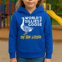 World's Silliest Goose On The Loose Funny Kids Hoodie thumb 3