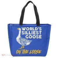 World's Silliest Goose On The Loose Funny Tote Bag thumb 0