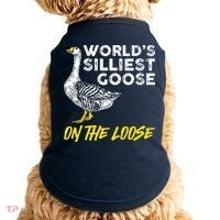 Worlds Silliest Goose On The Loose Funny Doggie Tank thumb 0