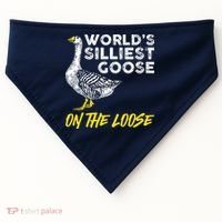 Worlds Silliest Goose On The Loose Funny USA-Made Doggie Bandana thumb 0