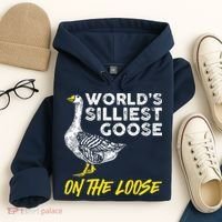 Worlds Silliest Goose On The Loose Funny Hoodie thumb 4