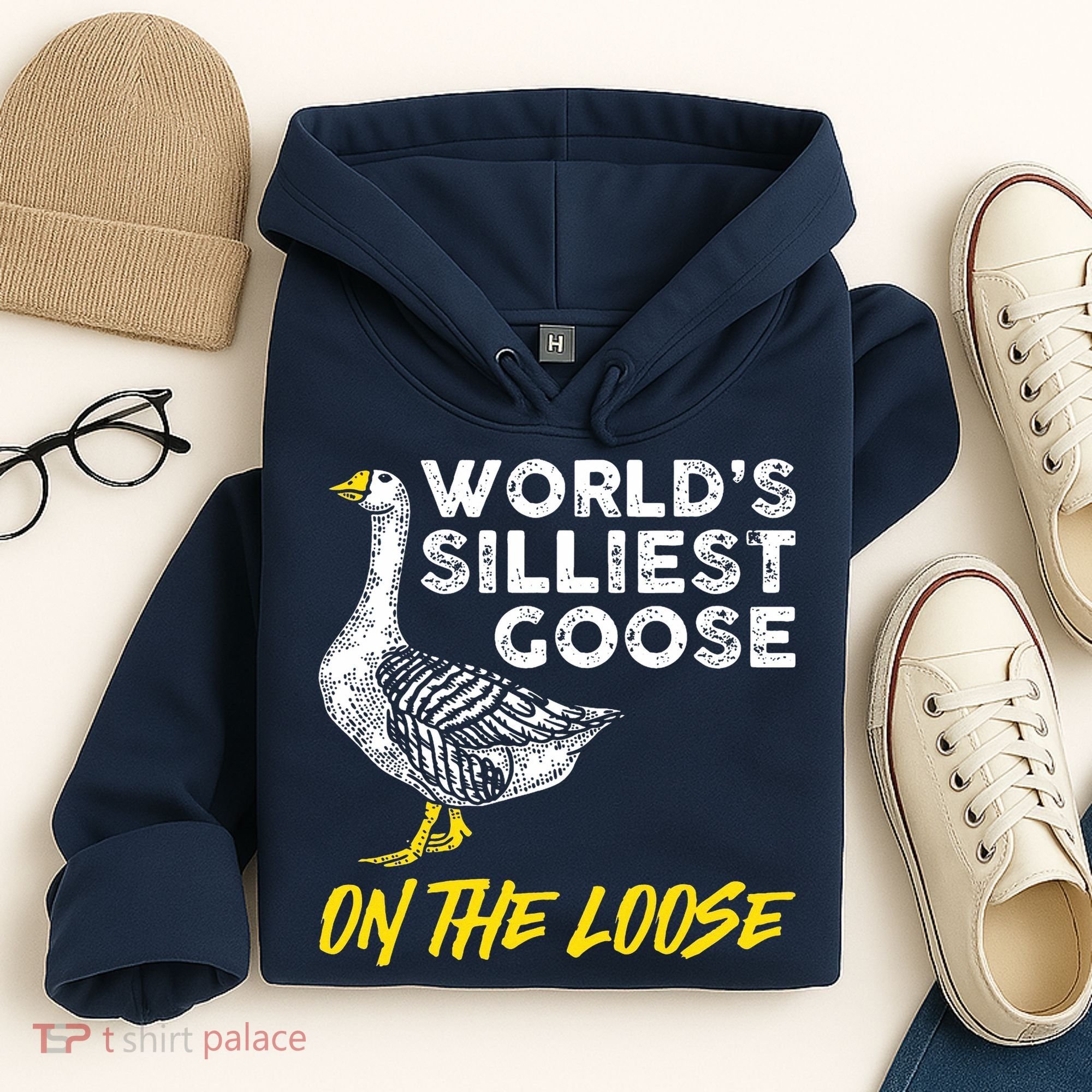 Worlds Silliest Goose On The Loose Funny Hoodie