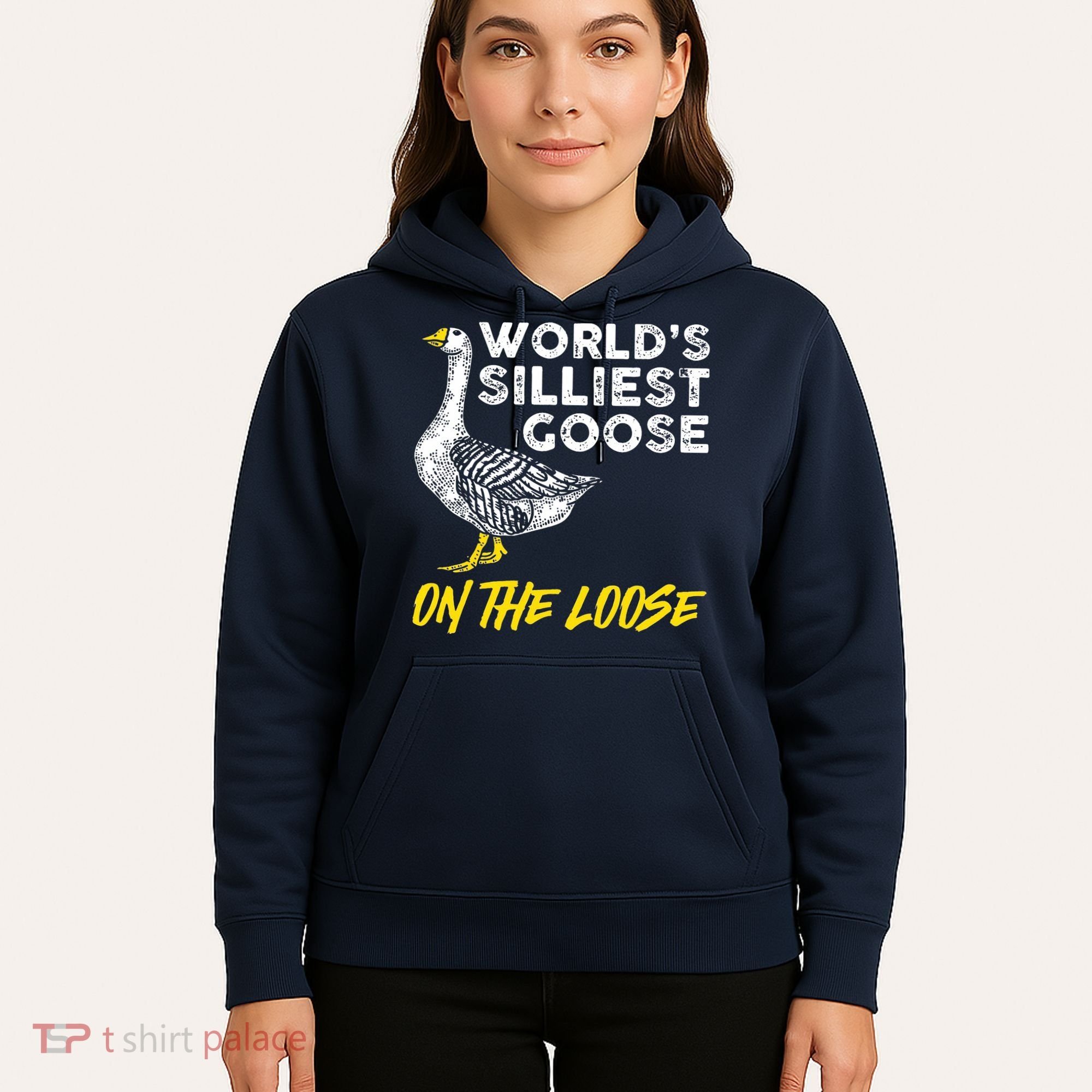Worlds Silliest Goose On The Loose Funny Hoodie