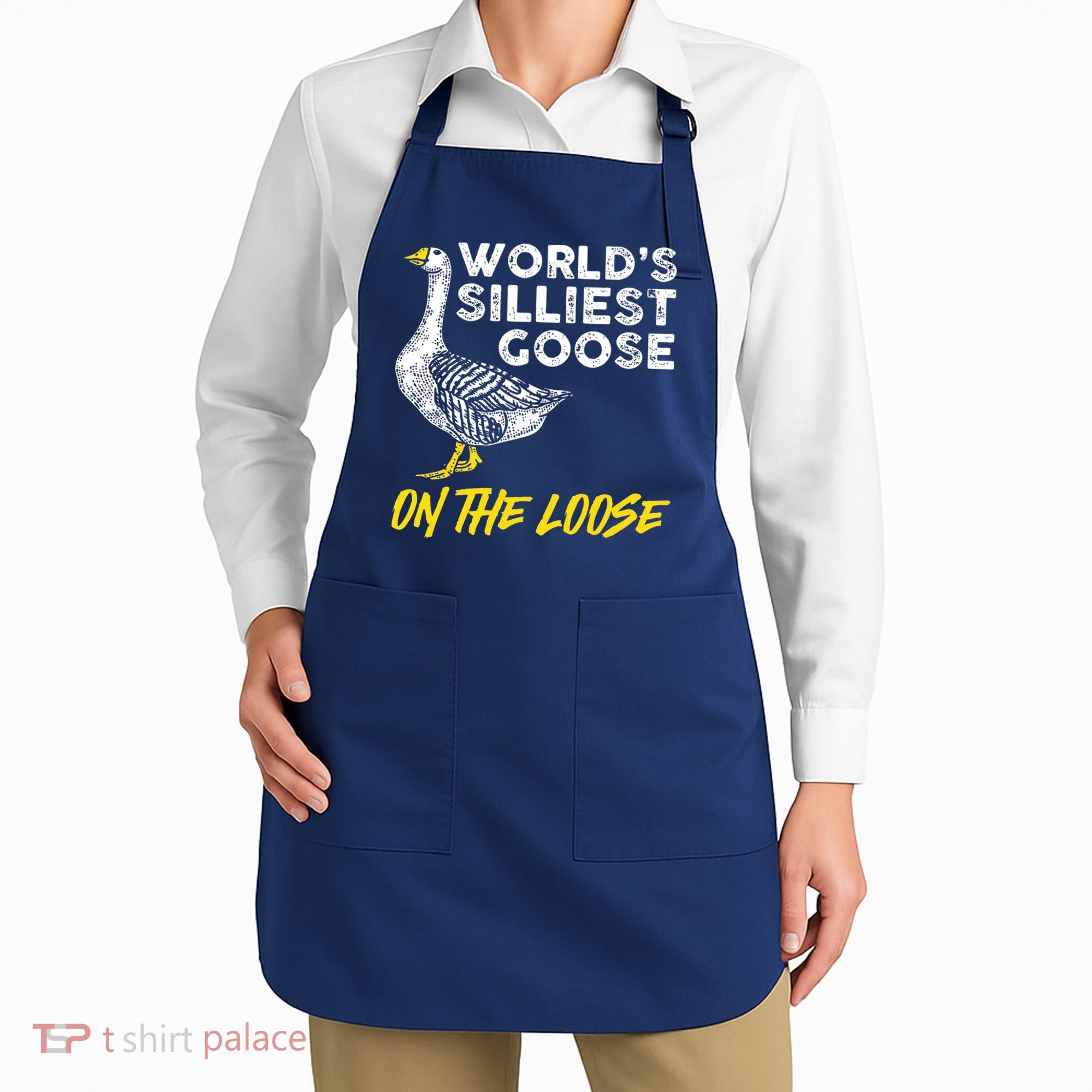 Worlds Silliest Goose On The Loose Funny Apron