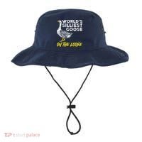 Worlds Silliest Goose On The Loose Funny Bucket Hat thumb 0