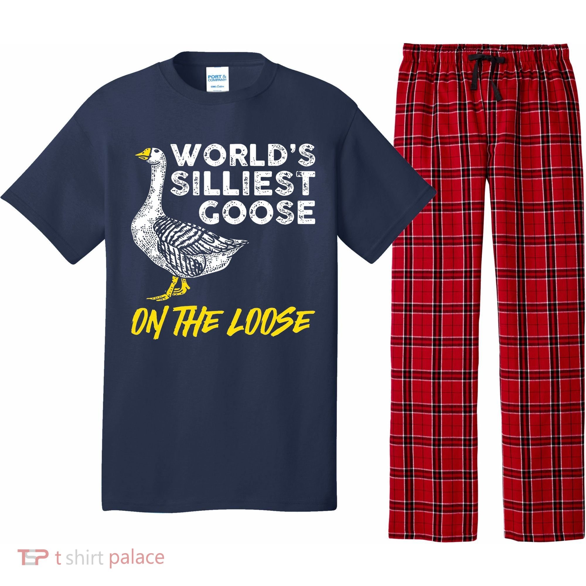 Worlds Silliest Goose On The Loose Funny Pajama Set