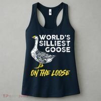 Worlds Silliest Goose On The Loose Funny Women's Tank Top thumb 3