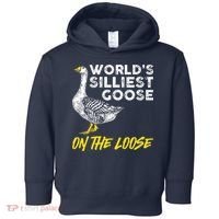 Worlds Silliest Goose On The Loose Funny Toddler Hoodie thumb 0
