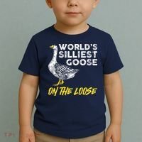 Worlds Silliest Goose On The Loose Funny Toddler T-Shirt thumb 2